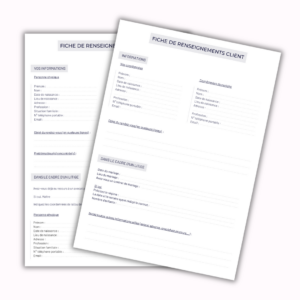 modele de fiche de renseignements